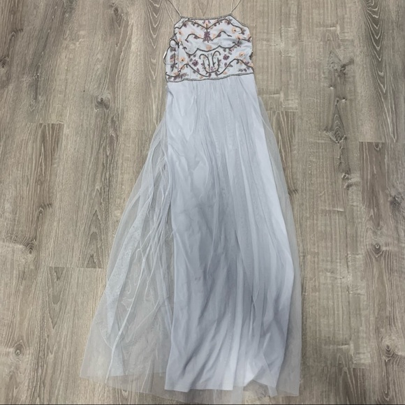 Adrianna Papell Serenity Tulle Halter Flor… - Picture 4 of 11